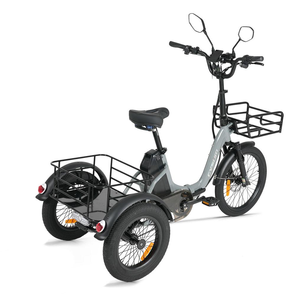 Cysum AG1 Pro All-Terrain Electric Tricycle 48V20AH Battery 750W Motor 150KM Range Cargo Electric Bicycle For Unisex