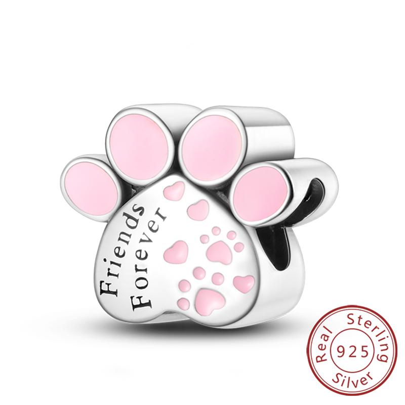 Fit Original Copper Charm Beads Cute Animal Puppy Dog Cat For Bracelet Diy Women Fine Jewelry Making