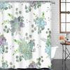 Shower Curtain Flower Green Colorful Succulent Echeveria Natural Cactus In Modern Waterproof Polyester Fabric Set with Hooks