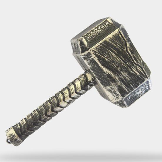 Thor's Hammer Collectible Model Toy Classic Cosplay Costume Props Simulation Avengers Superhero Role Playing Kids Toy for Halloween Party