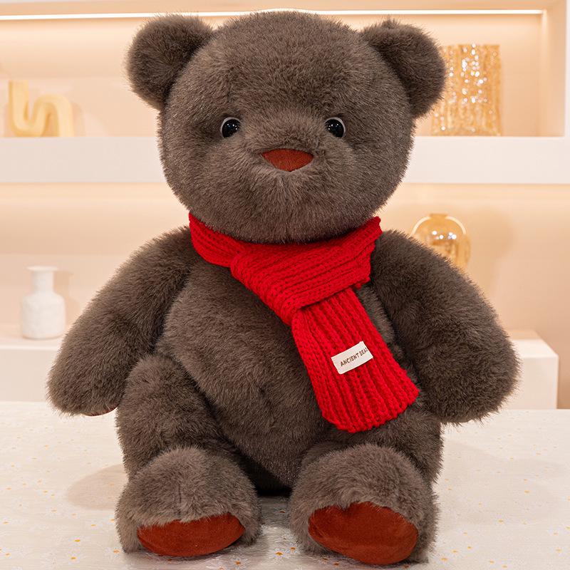 Plush Scarf Teddy Bear - Sleep Companion Doll & Children's Birthday Gift