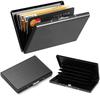Portacarte Anti-Scan con Blocco ANTI RFID per 6 Carte Metallo Alluminio ID Banca Porta Carte di Credito Portafoglio Sottile Custodia Porta Biglietti da Visita
