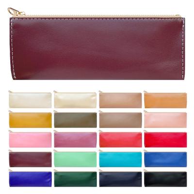 Genuine Leather Pencil Case for Pens and Simple Design for Suitable for Men and Made with Genuine Leather In a Burgundy Slim, Compact, Pencils.