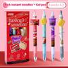 4Pcs 0.5Mm Black Blue Ink Gel Pen School Office Supplies Kawaii Cute Erasable Gel Pen Set Korean Stationery