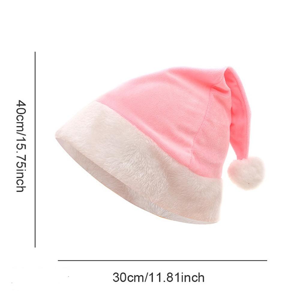 Chapeau de Père Noël de Noël Pour Adultes et Enfants Unisexe Velours Douillet Peluche Rouge Chapeaux de Noël Nouvel An Fournitures de Fête
