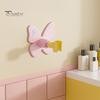 Pet Bathing Shower Holder Butterfly Head Holder, Wall Mounted Self-adhesive Handheld Modern Bathroom Decor Bracket, Universal Adjustment Waterproof