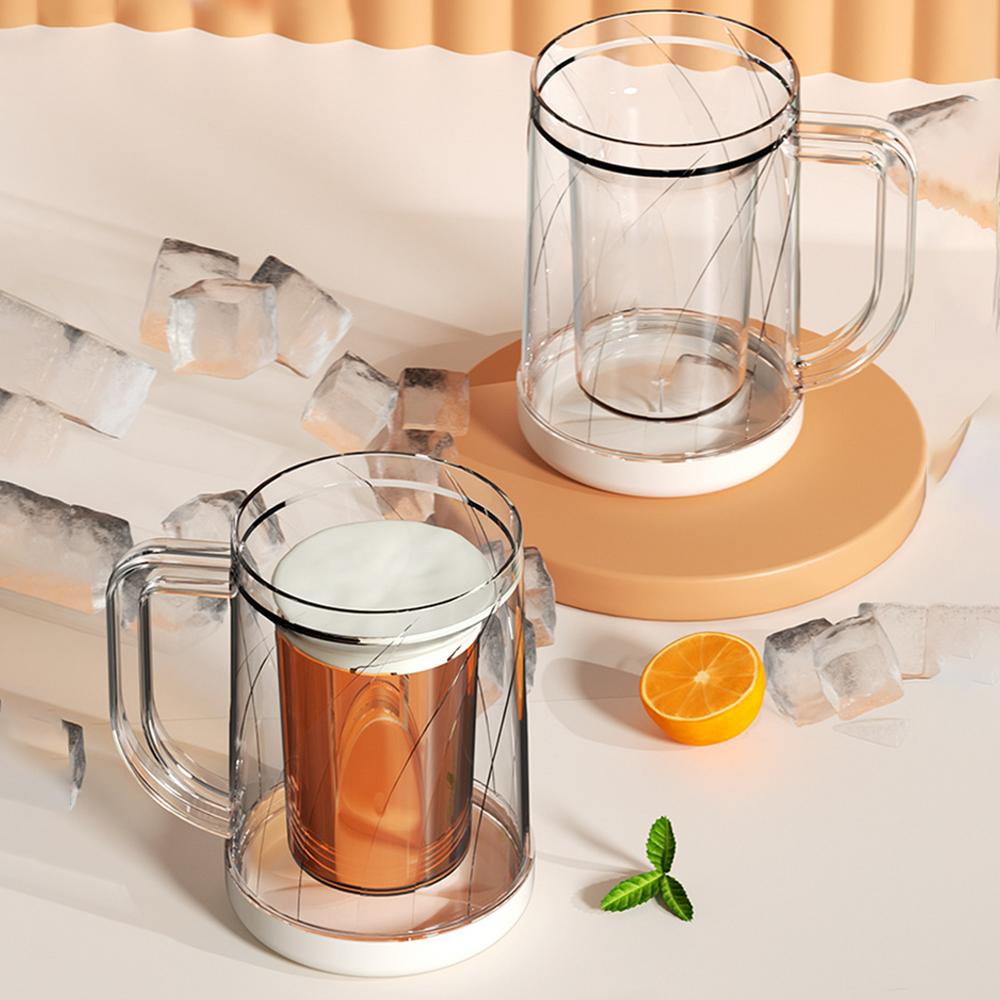Home With Handle Liquid Refrigerator FrozenCup Summer Double Layer Freezer Beer Mugs Ice Mugs For Home