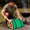 Firewood Bags Wood Holder Tote Log Holder With Handle For Firewood Fireplace Stove Woodstove Cabin Indoor Outdoor Camping