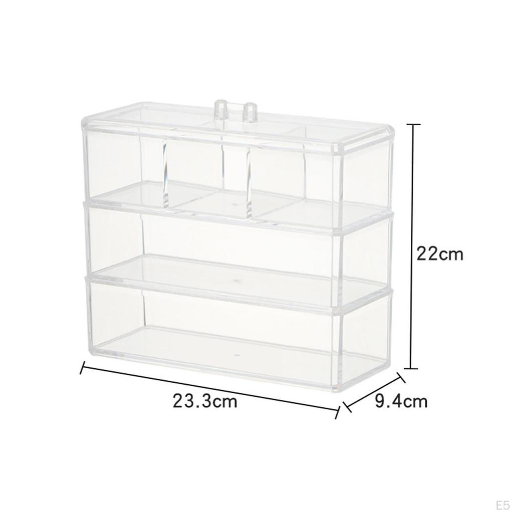 Clear Acrylic Cosmetic Storage Organizer for Lipstick and Jewelry