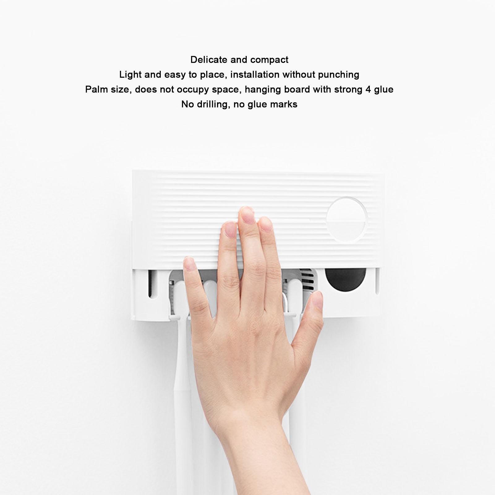 Electric Smart Toothbrush Holder UV Wall Toothbrush Bracket Fan   Drying Drill   Shelf USB Charging for Family