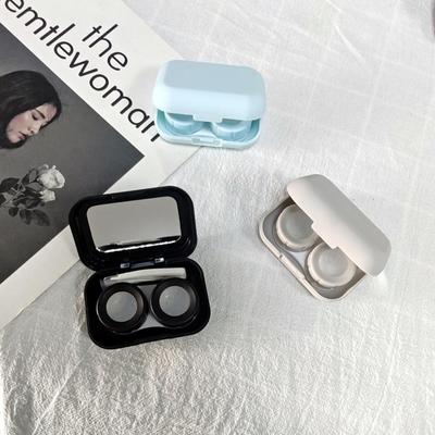 Frosted Macaron Color Contact Lens Double Case