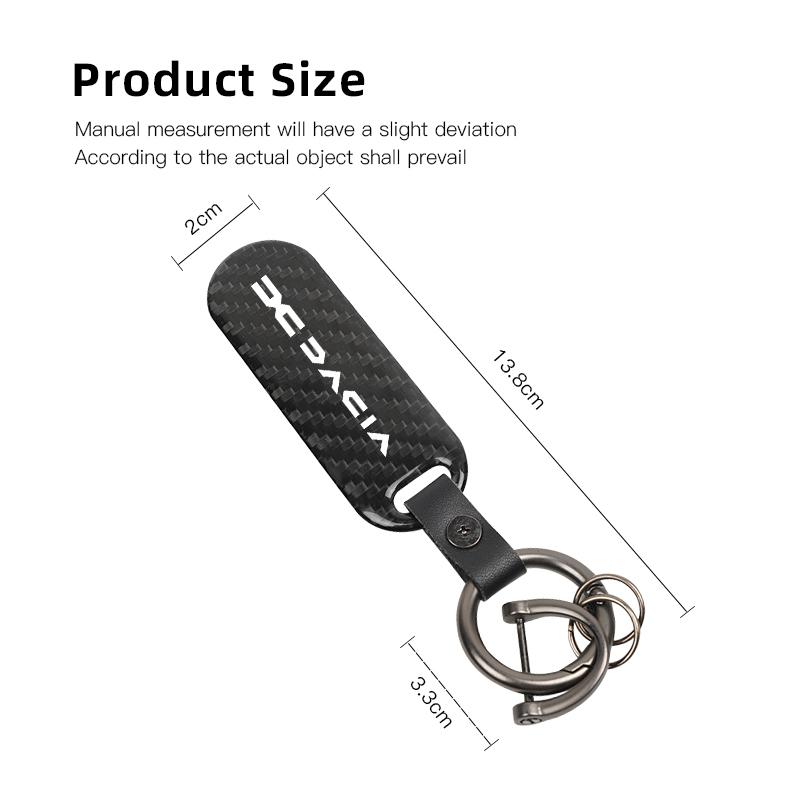 Carbon Fiber Texture Car Key Chain Ring Auto Keychain For Dacia Duster Logan Sandero Stepway Dokker Lodgy MCV 2019 Spring Bigs