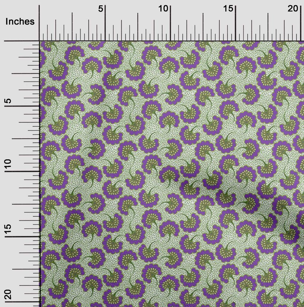 oneOone Cotton Flex Indigo Blue Fabric Asian Japanese Floral DIY Clothing Quilting Fabric Print Fabric by Yard 40 Inch