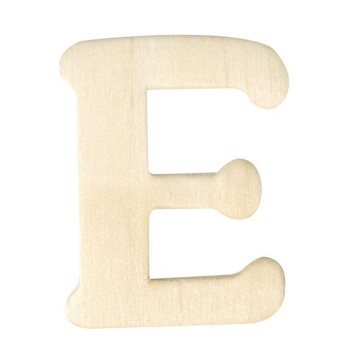 Lettres en bois, 4 cm, E