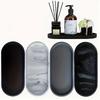 1 pièce Plateau de comptoir de salle de bain ovale en silicone 9,84 pouces (Environ. 25cm) Porte-savon de cuisine flexible