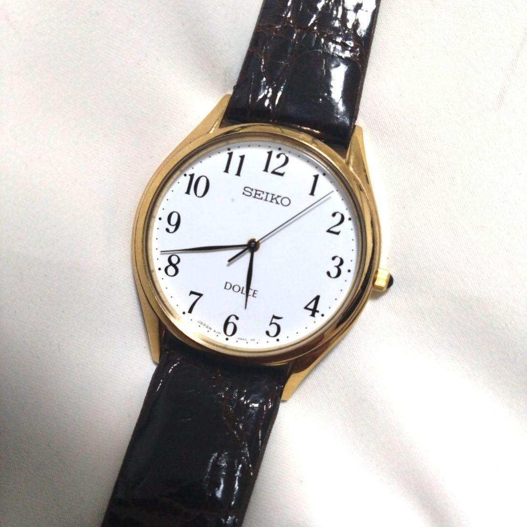 

[USED] Extremely rare SEIKO DOLCE Arabic numerals watch with replaced battery