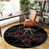 1pc Gaming Controller Round Chair Mat Office Area Rug - Non-Slip, Floor Mat for Office, Bedroom, and Indoor Decor P127266