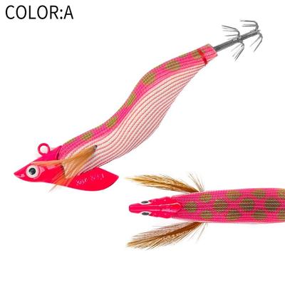 Egi 3.0 Hameçon Appât Calamar Poids 30g Design Poulpe Leurres Artificiels Forme Seiche Hameçons Calamar en Bois d'Érable Pêche en Mer
