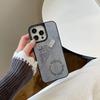 "Korean Denim Drop-Proof Case for Apple iPhone 12-16 Pro Max, Trendy Mirror Design."