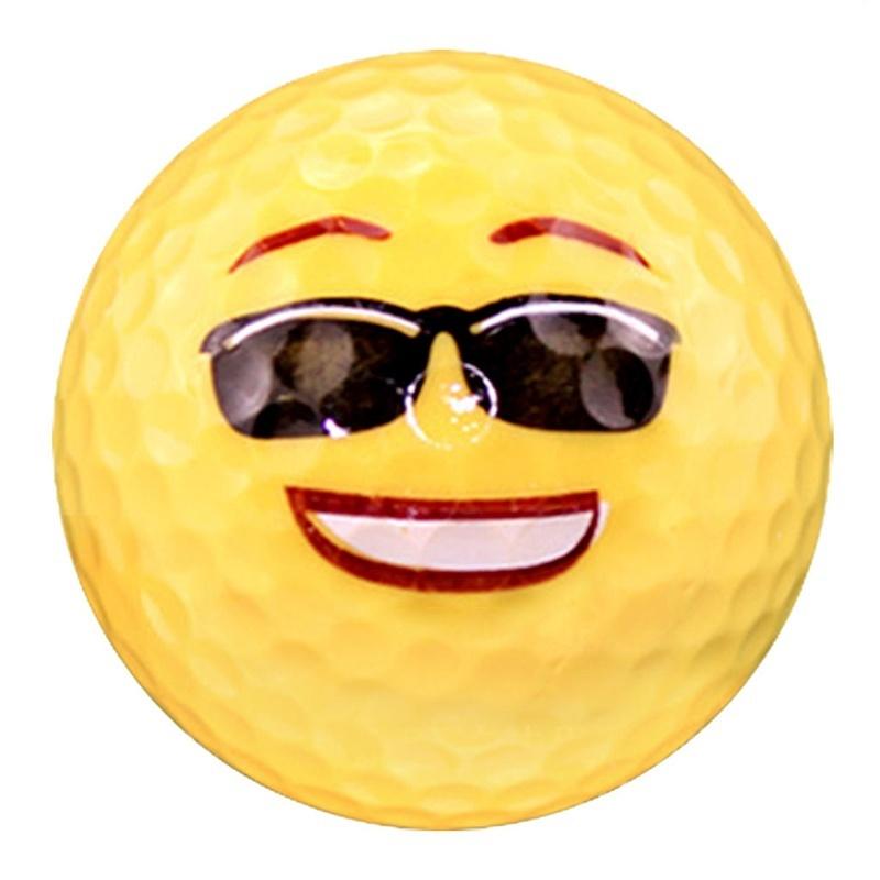 Cute Emoji Novelty Practice Golf Balls Toy Kids Gifts for Outdoor Field Playing Random