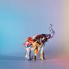 Resin Colored Mini Elephant Figurines Art Colorful Animal Statues Graffiti Handicrafts Home Interior Decoration Accessorie Desk