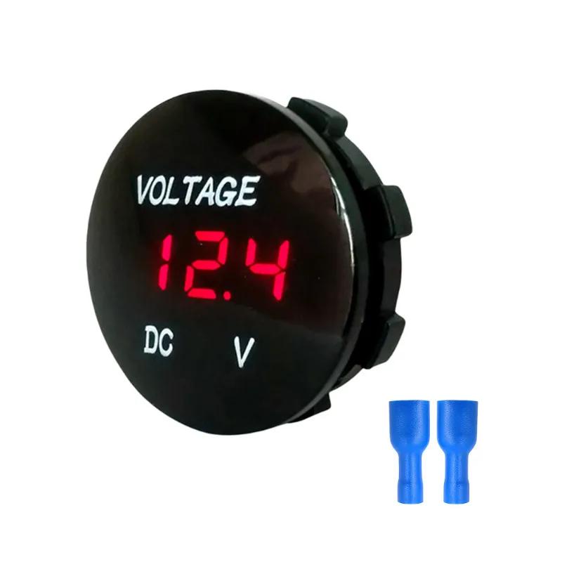 DC 5V-48V LED Panel Digital Voltage Voltmeter Meter Battery Capacity Display Volt with Touch ON/OFF Switch for Car Boat Marine