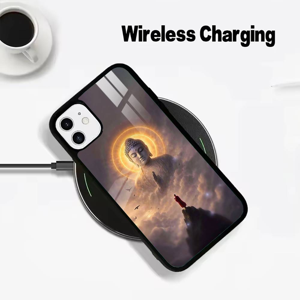 Shakyamuni Buddha Phone Case For IPhone17 16 15 14 13 12 11 Pro Max 16/15/14Plus Wireless Charger Cover Funda