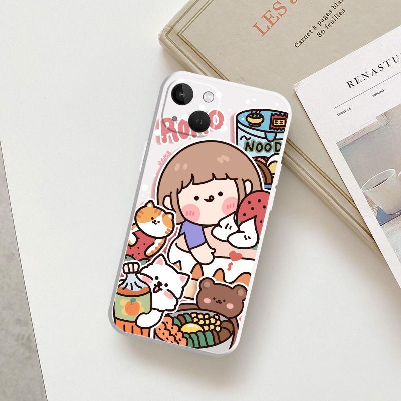 

Цветной милый чехол для телефона с рисунком девушки для iPhone 6, 7, 8, 12, 11, 13 11Pro 12mini XR XS 12Pro MAX SE 2020 13 Pro, мягкий чехол из ТПУ с рисунком 13 Mini