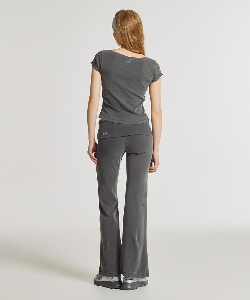 Nyuballanseu Nbmlg2W472 / Women Fitted Folded Flare Pants (Dyeing Charcoal)