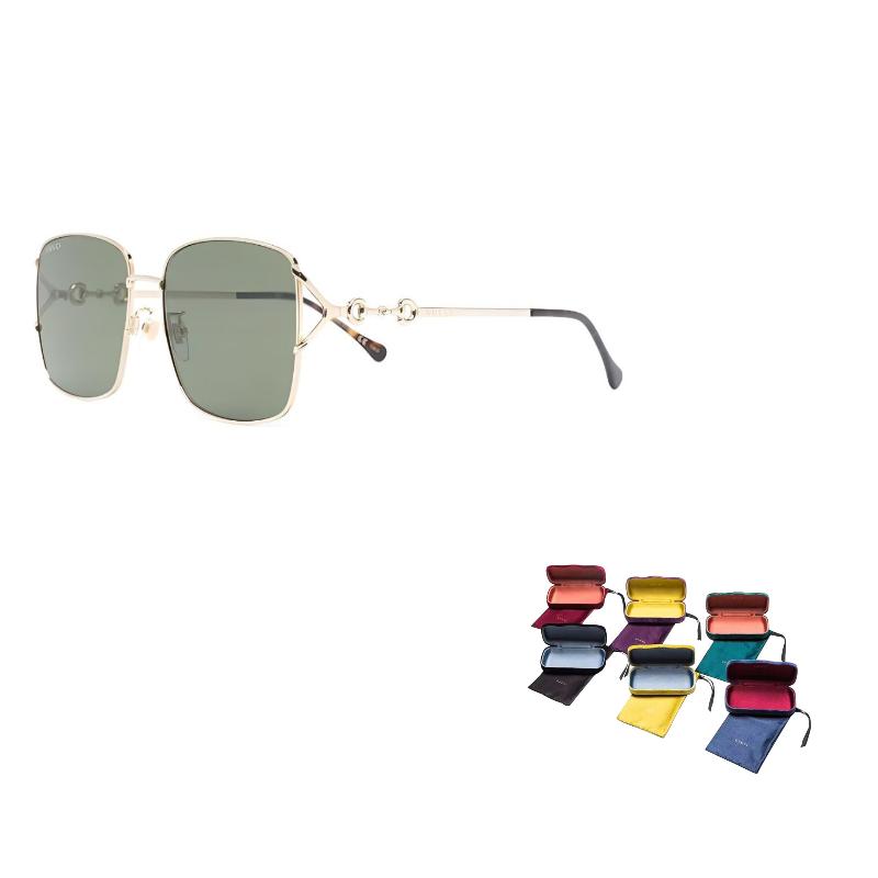 Gucci Metal Frame Square Sunglasses Unisex sunglasses GG1018SK-002