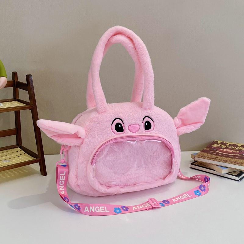 Stitch Fashionable Lilo Plush Girl Bag Large Capacity Material Daily Occasion