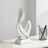 Elegant Resin Feathered Sculpture with Base Decoration For Living Room Entryway Ornament With Realistic Texture Gift