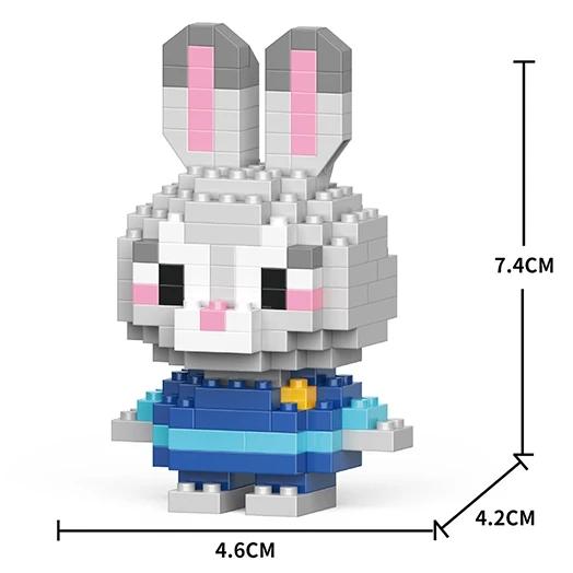 Building Blocks Zootopia Cute Animated Character Assembly Miniature ABS Material Assembly DIY Assembly Dolls Children's Gift Presents