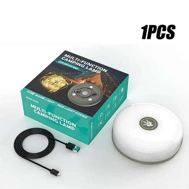 Solar Camping String Light USB Charging Lantern 3600mAh,IPX4 Waterproof,Rechargeable Flashlights, Atmosphere Light,Power Bank