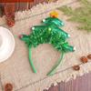 Set Of 4 Adjustable Size Headbands Christmas Themed Headwear Handmade Festives Costume Accessories Party Supplies