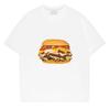 Burger print High quality Prints Mans Cotton Tee Clothing Creativity All-math Short Sleeve Fashion Casual Loose Tops Men T-Shirt
