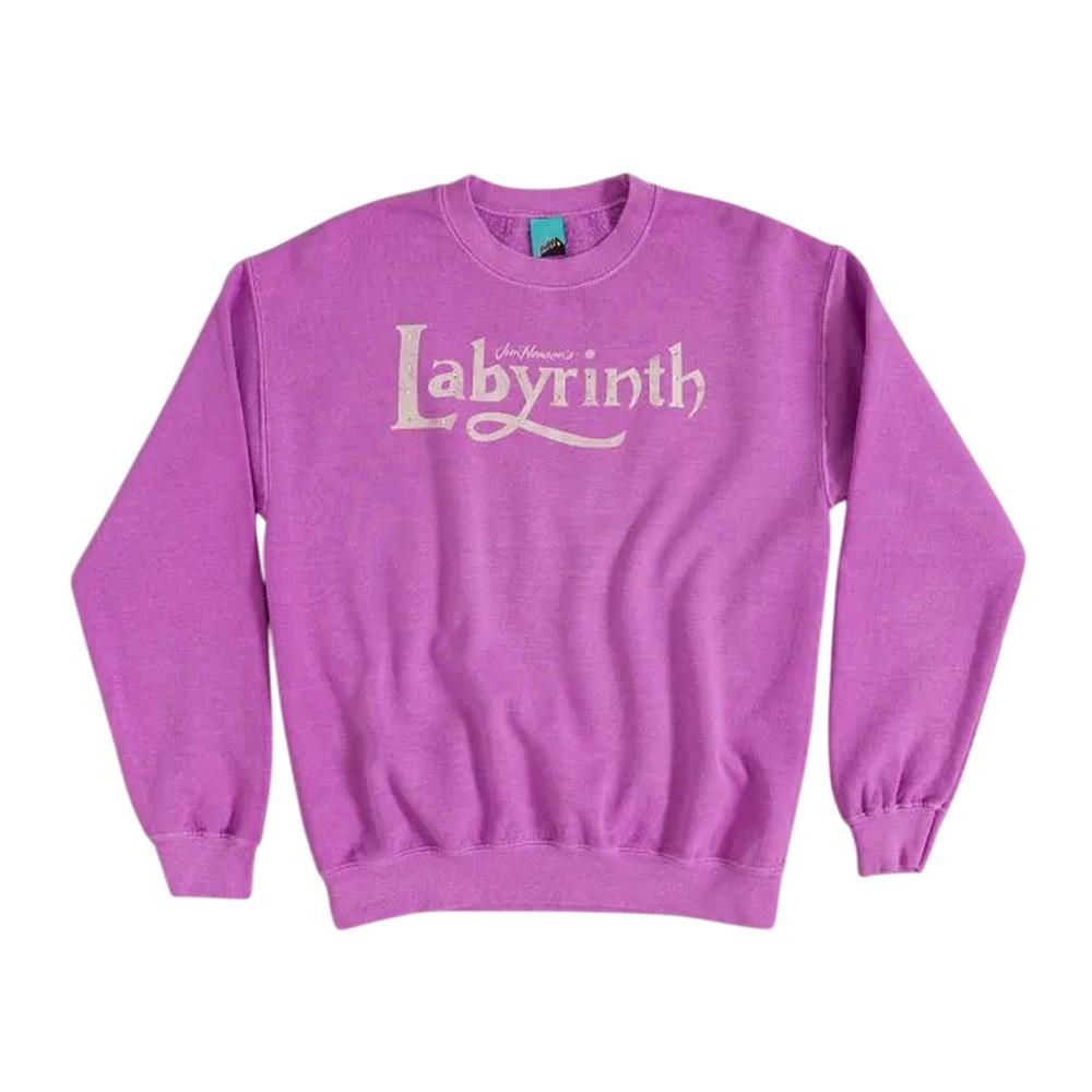Labyrinth Unisex Adult Jewelled Vintage Wash Logo Sweatshirt