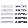 ABAB1 3D 1.6 1.9 2.0 3.0 4.0 TDI Emblema Distintivo in ABS per Bagagliaio Auto Adesivo per Portellone Posteriore per A4 A5 A6 A7 A8 Q3 Q5 Q7