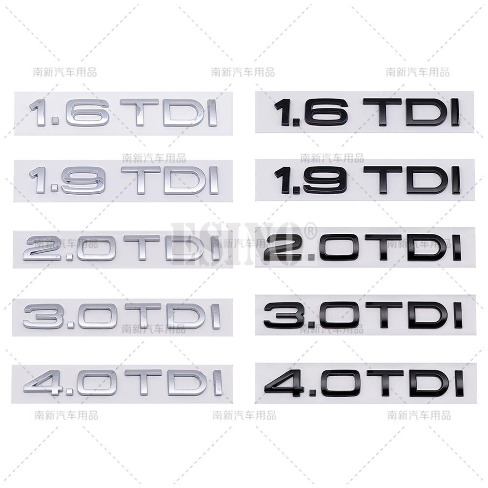 ABAB1 3D 1.6 1.9 2.0 3.0 4.0 TDI Car Trunk ABS Badge Emblem For Car Rear Tailgate Adhesive Badge Sticker for A4 A5 A6 A7 A8 Q3 Q5 Q7