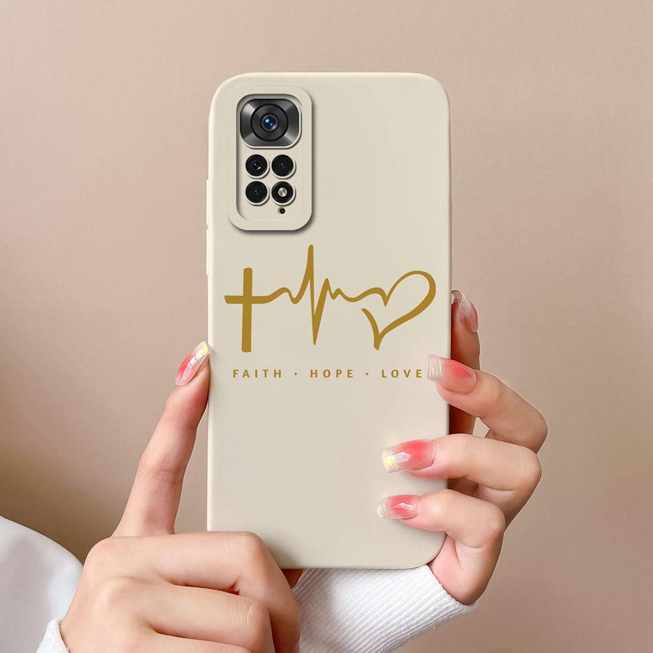 For Redmi Note 11S 4G 5G Phone Case Love Heart Liquid Silicone Camera Protection Back Cover For Xiaomi Redmi Note11S 11 S Funda
