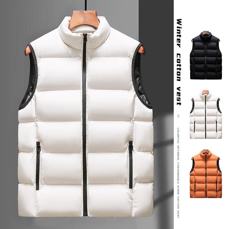 New cotton vest men's down cotton vest vest winter wear trend vest warm jacket cotton coat