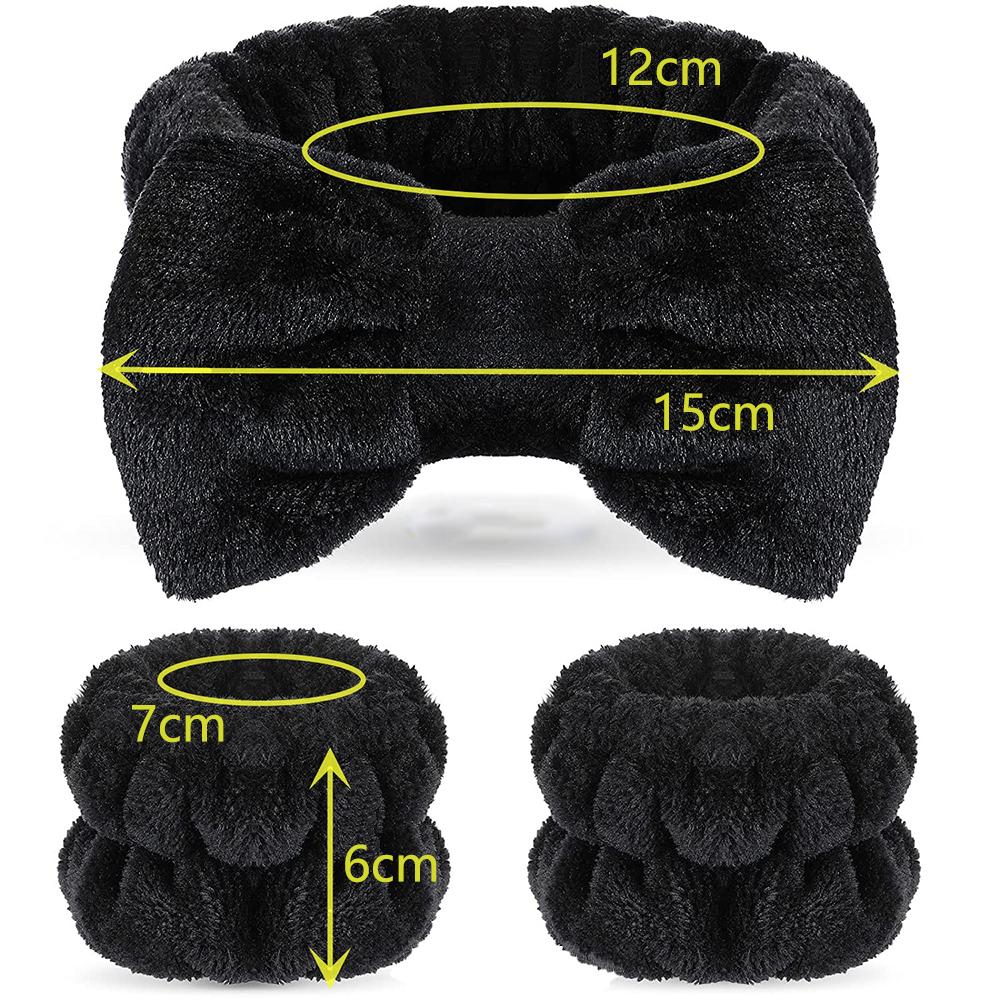 6 Pcs Face Wash Headband And Wristband Set For Yoga Sports Make Up Shower