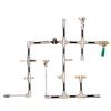 High Pressure Brass 9.52mm misting Nozzle Connector 3/8 Inch Slide Lock Connector Tee Elbow Straight Connector Spray Acce