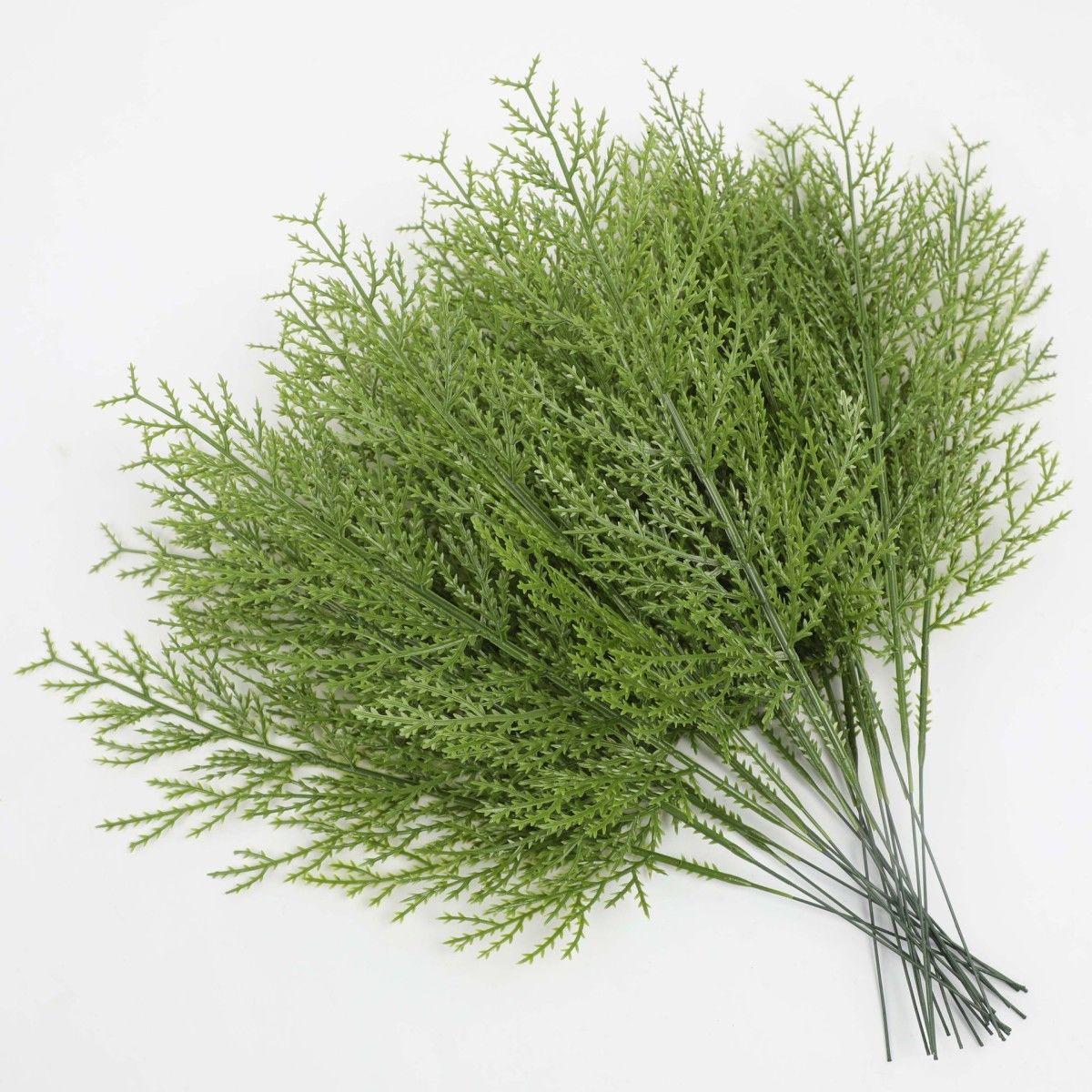 

Artificial Pine Leaves Branch Christmas Fake Green Plants Leaves DIY Garland Xmas Tree Ornaments New Year Party Decoration 1pcs