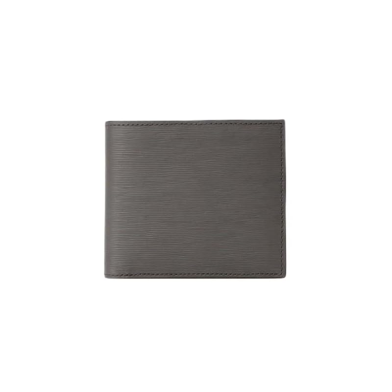 

[ Takeo Kikuchi ] wallet [NEW Leather Ripple Series] Bifold wallet G8701371 men s Charcoal gray (014) 00(FREE)