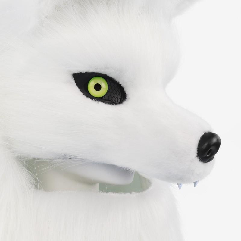 Plush Wolf Head Full Mask Cosplay Costume Comic Con Party Halloween