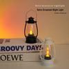 Retro Swing LED Candle Hurricane Lamp - Bedside Night Light & Decorative Atmosphere Ornament