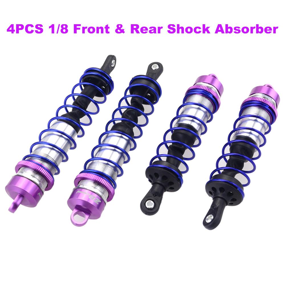 4Pcs Shock Absorber 120mm Front 140mm Rear Metal Damper Suspension for HPI TROPHY FLUX 107016 1/8 RC Racing Car Truggy ZD Racing