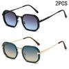 2/6PCS  New Retro Prince Mirror Fashion Sunglasses Women's Personality Small Frame Sunglasses Women's Sunglasses Trendy 5244
