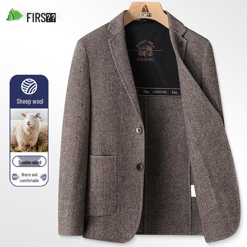 

Men s Slim Fit Sheep Wool Double-Faced Suit Jacket 180/XL